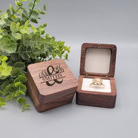 Wooden Ring Date Box | Wooden Engraved Ring Box | Bridal Gift | Gift for Him and Her | Wedding Gift | Wedding Supplies | Wedding Decor |